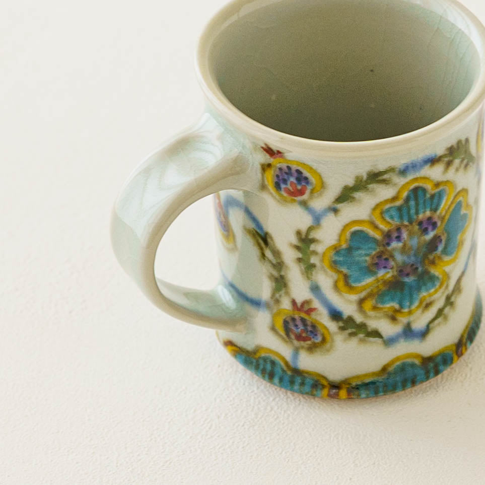 マグカップW 色花実唐草|皐月窯