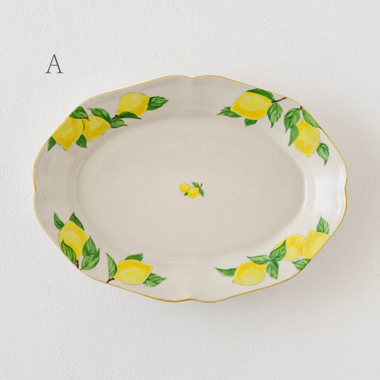 花形深皿オーバルS 檸檬 B|阿部慎太朗