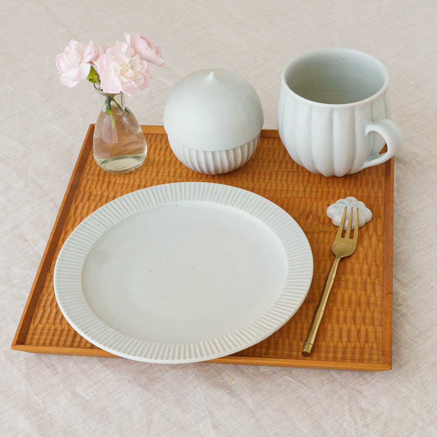 箸置き 小 四角 白|若菜綾子