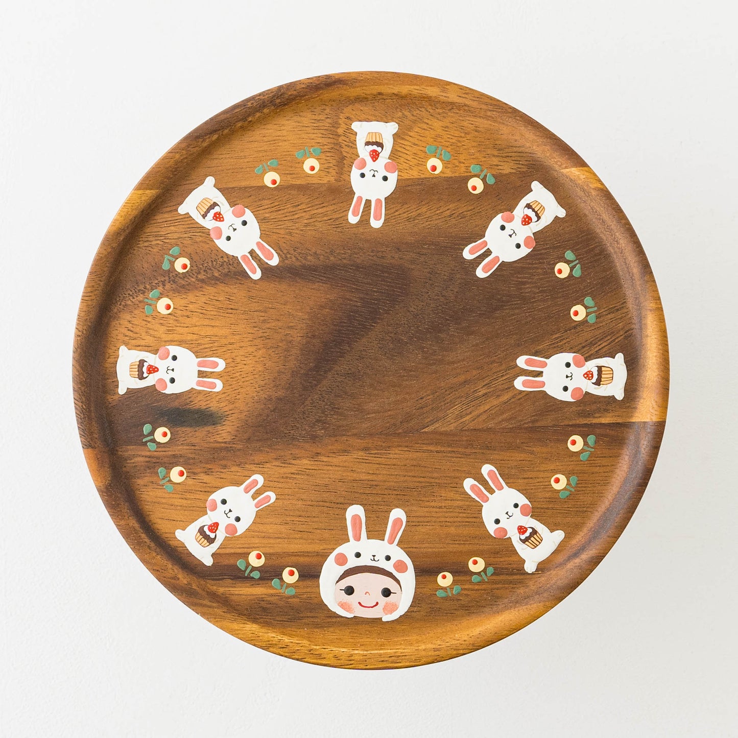 器絵雑貨ケーキスタンド ウサギ|木絵雑貨