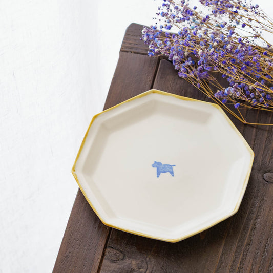 八角プレート 大 うま|原村俊之