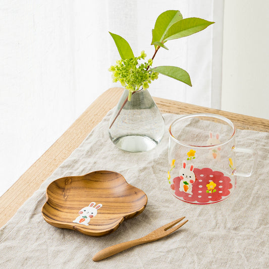 Small plate rabbit Flower| Kie - zakka