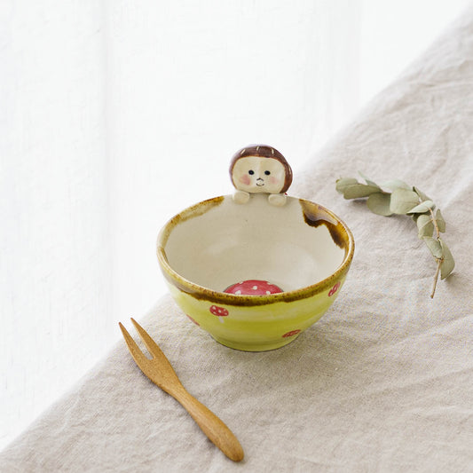 女の子 x きのこ ぐい呑み|梶田慶