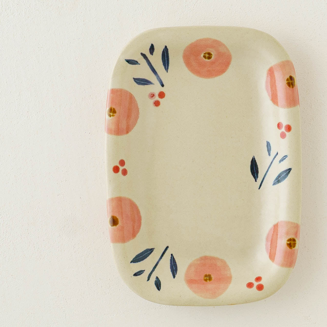Liberty Square plate Pink | Kumiko Ishikawa