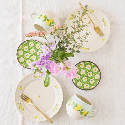 マーガレットリム皿6寸 檸檬 A|阿部慎太朗