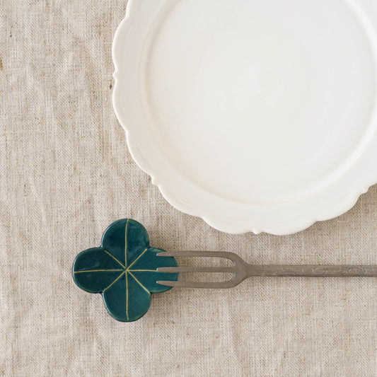 Flower chopstick rest Tulip white|Michi Tsujimoto