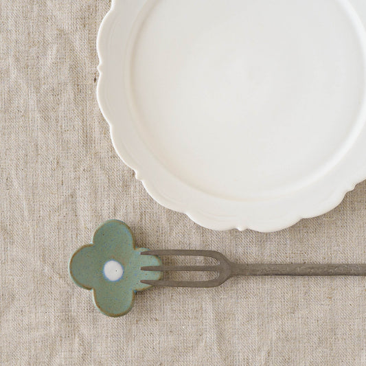 Flower chopstick rest Tulip white|Michi Tsujimoto