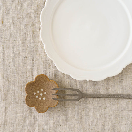 Flower chopstick rest Tulip white|Michi Tsujimoto