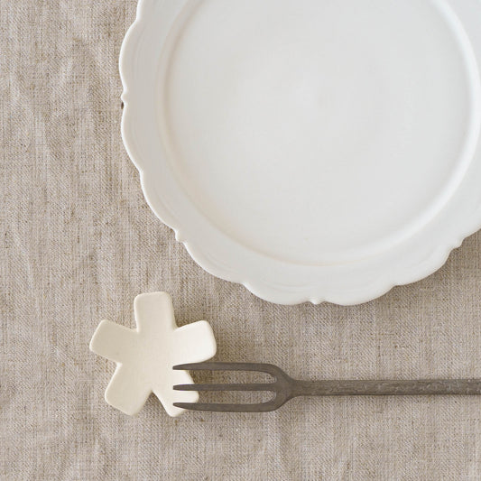 Flower chopstick rest Tulip white|Michi Tsujimoto