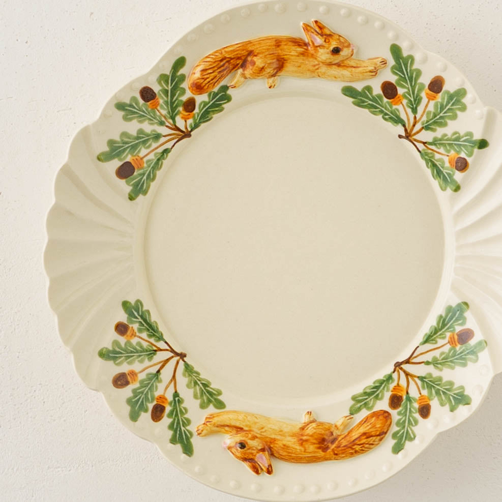 跳ねリスアンティーク小皿|Sugar Poppo