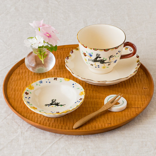 矢島操さんのイロエリム豆鉢とC&S鹿