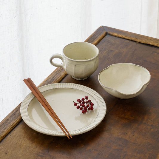 粉引面取コーヒーカップ|戸津圭一郎