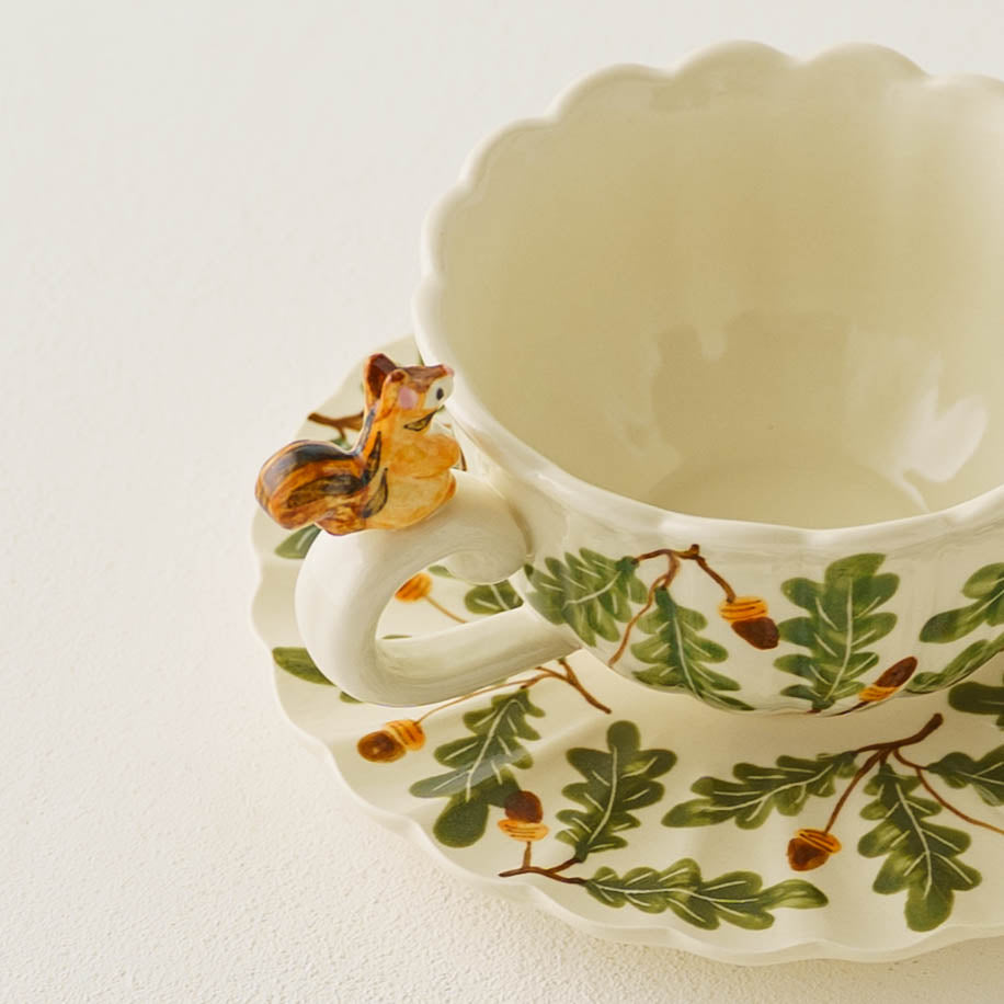 Squirrel frill teacup and saucer A | Sugar Poppo