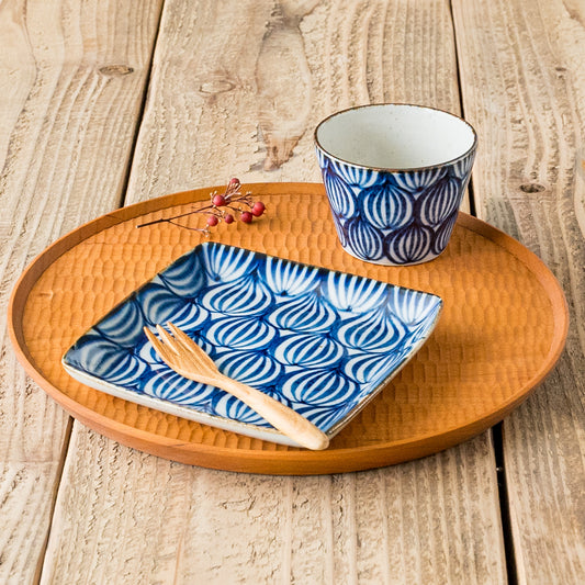 キカキカクさんのそばちょこと正方形トレータマネギ柄