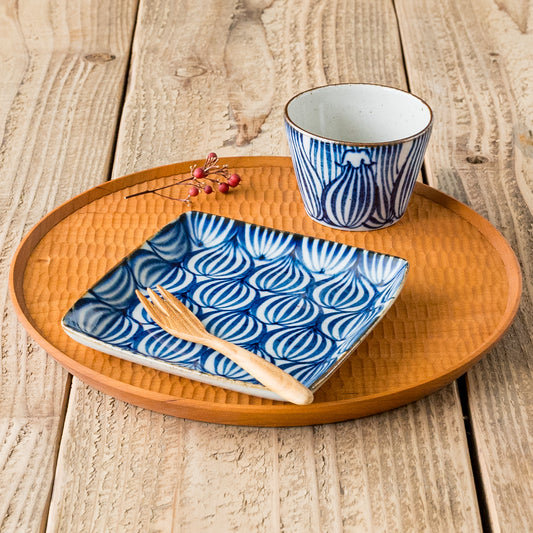 キカキカクさんのそばちょこウリ柄と正方形トレータマネギ柄