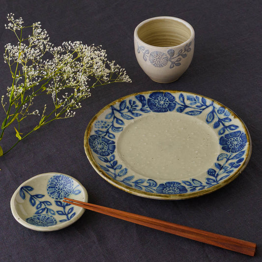 Plate 22cm Blue | Urara Matsuzaki