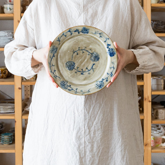 加賀美円さんの安南手7.5寸リム皿