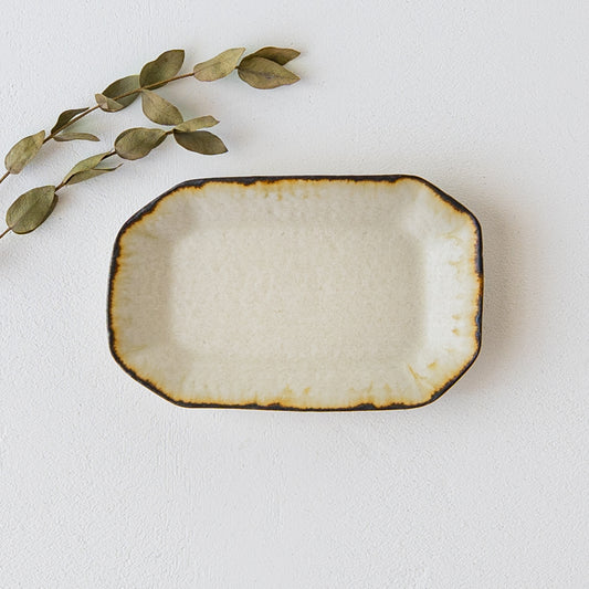 灰マットが素敵なツキゾエハルさんの皮鯨角豆皿