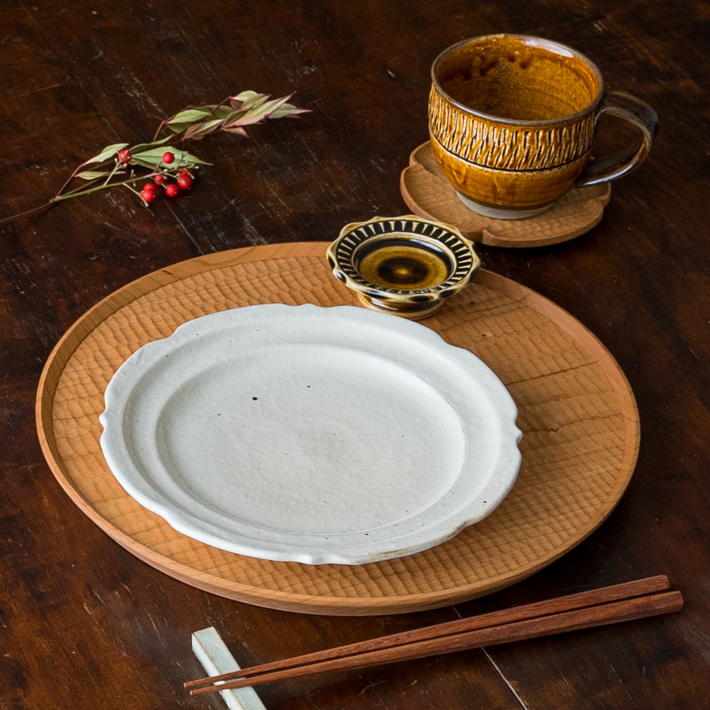 食事の時間を素敵に過ごせる木工房玄高塚和則さんの一人膳