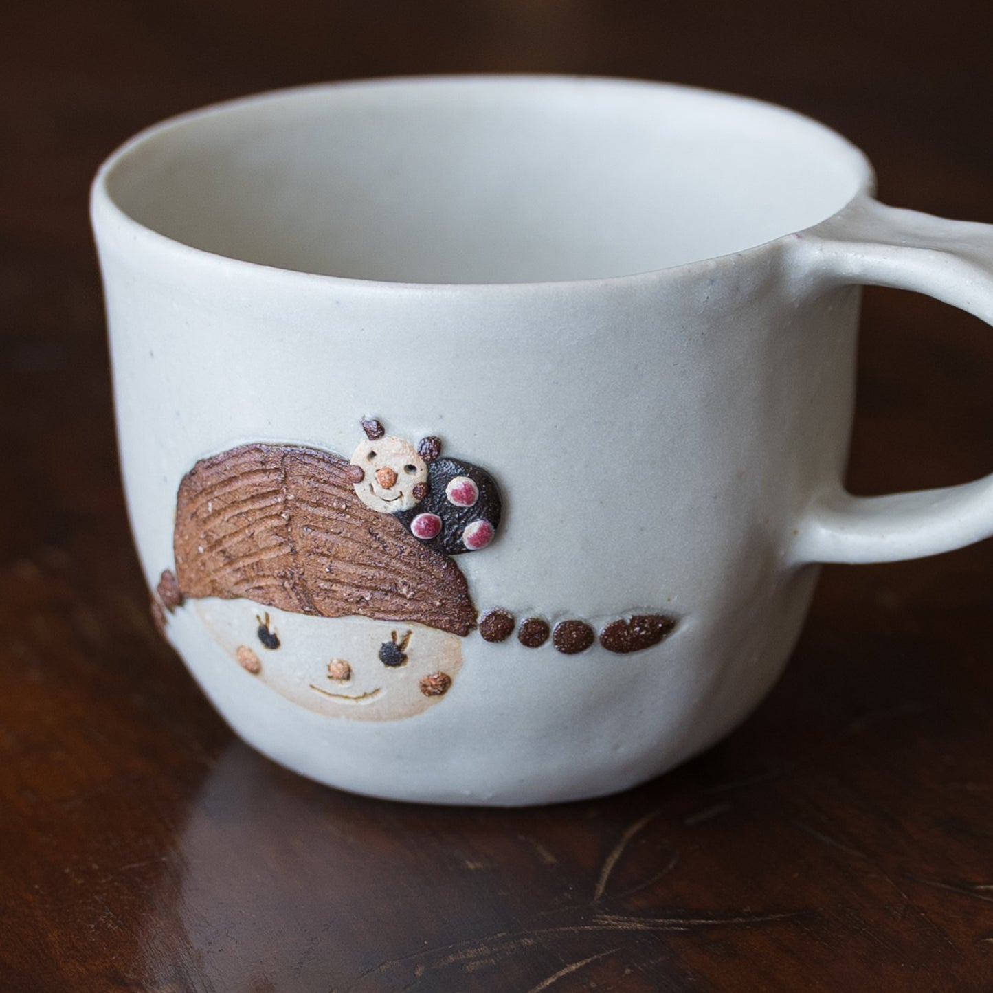 ほっこりかわいい山田裕恵さんのカオのマグ