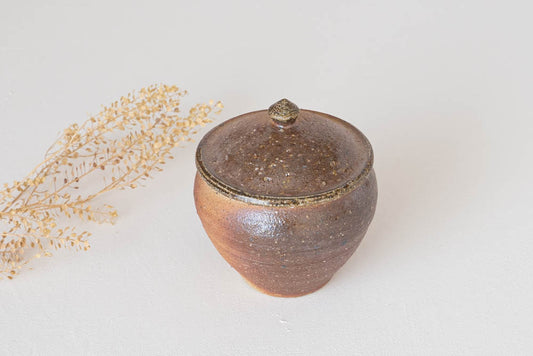 川尻製陶所のしもぶくれ型砂糖つぼ