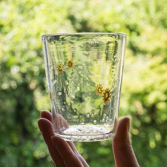 ひまわりがかわいい極楽寺がらす工房のひまわりグラス