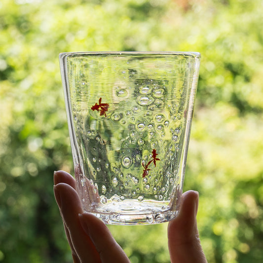 キュートでかわいい極楽寺がらす工房の金魚グラス