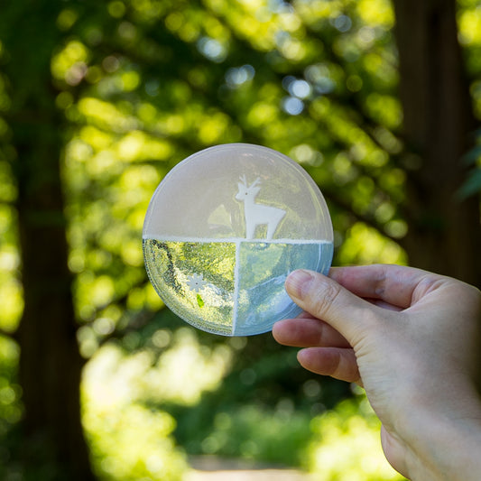 眺めているだけで心が和む石塚悠さんの鹿のどうぶつ豆皿