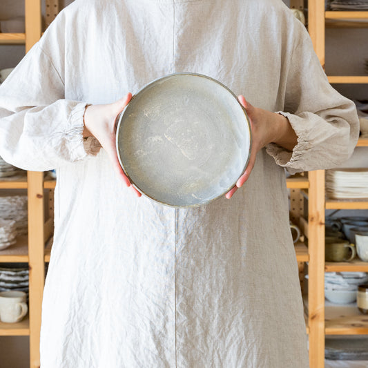 町田裕也さんのあわしろの平皿6寸