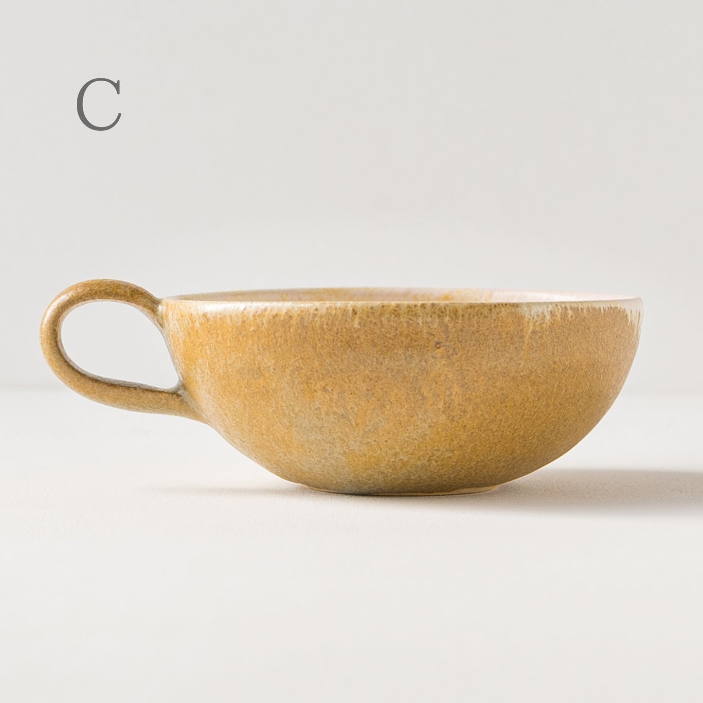 ヤガミサヨさんの麦わら色釉スープカップ