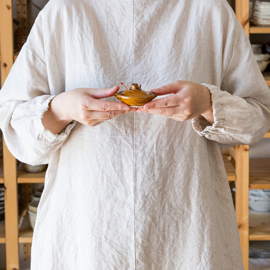 伊賀焼窯元長谷園の薬味入れちびどなべ