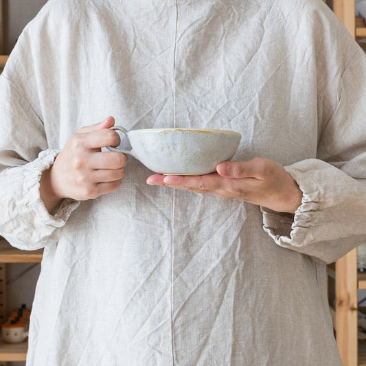 持ちやすくて口当たりが良いヤガミサヨさんのスープカップ