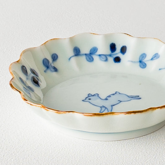 石川理恵さんの輪花小皿鹿