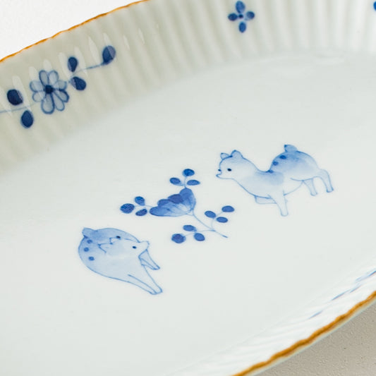 石川理恵さんの輪花長皿鹿