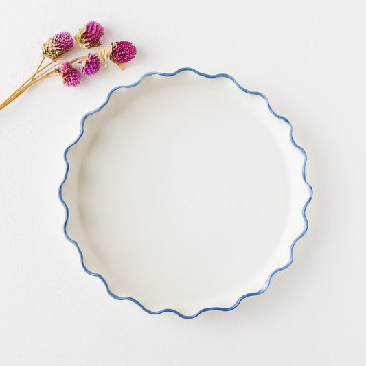 Namimi flat plate 21cm edge blue|Yuya Machida