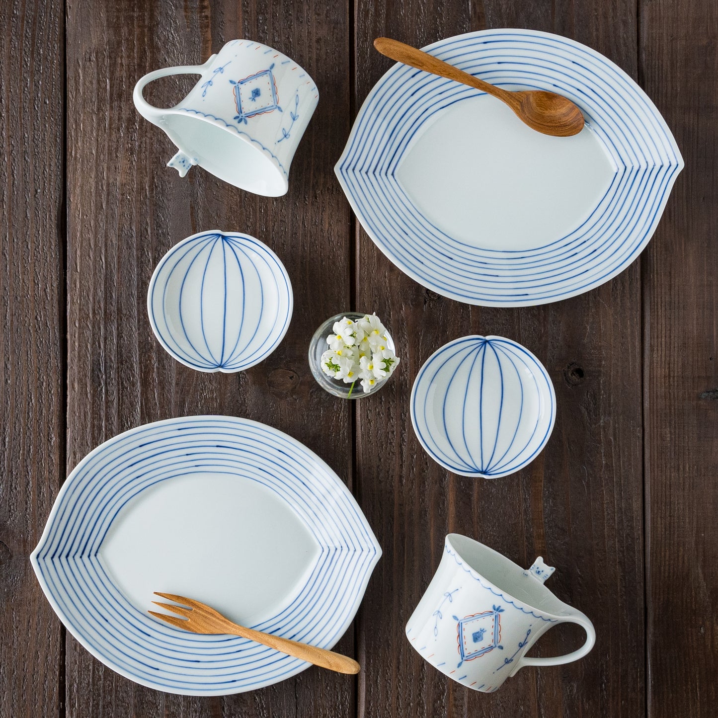 眞窯さんの染付のうつわ