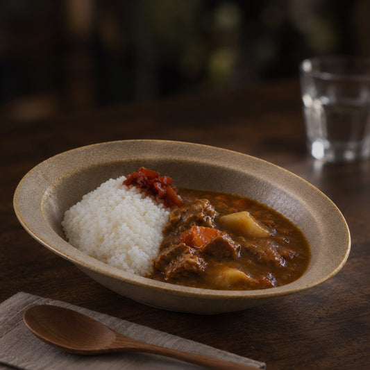 Oval Deep Plate L Brown | Mami Furukawa