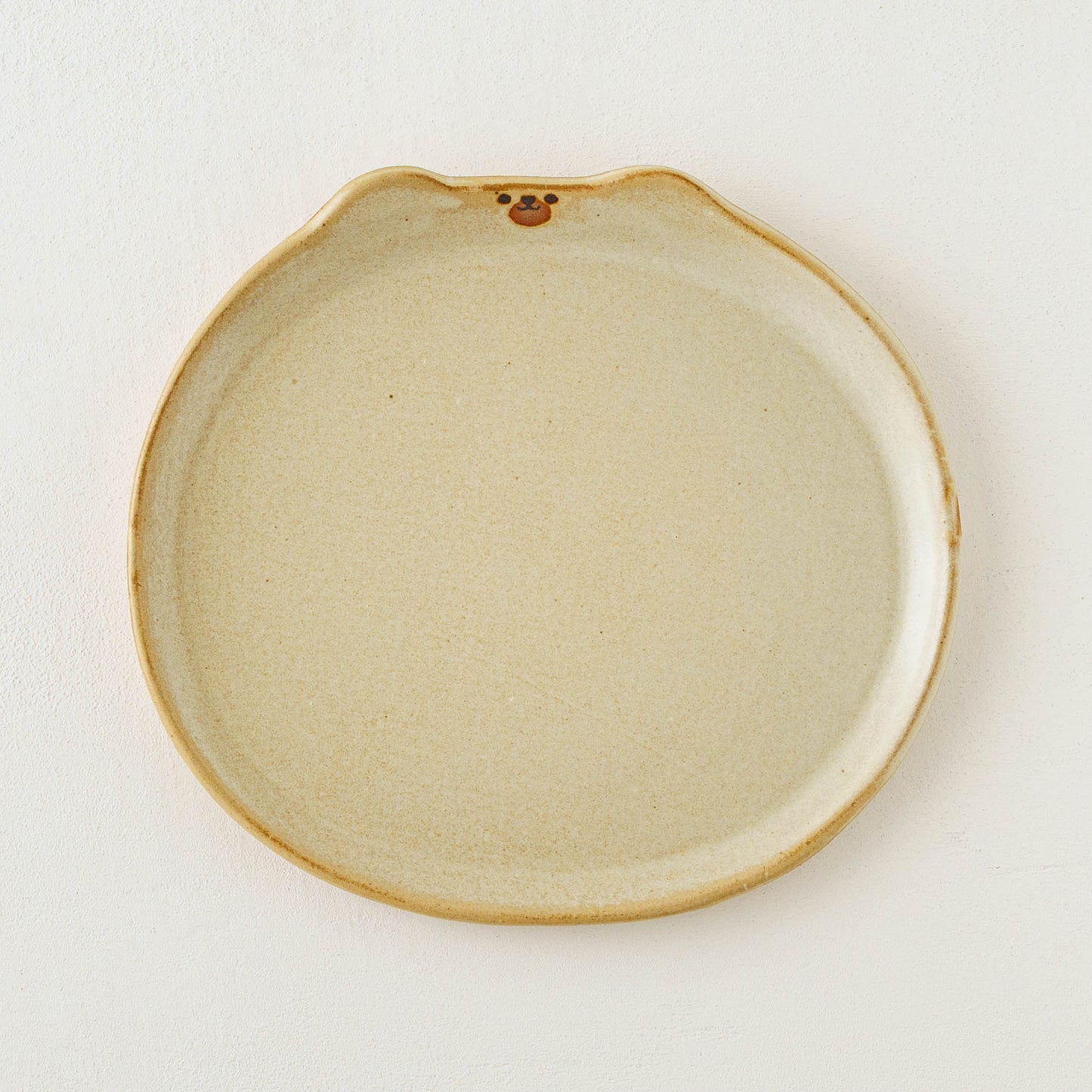 くまさん皿　白　大｜アトリエ モノラー