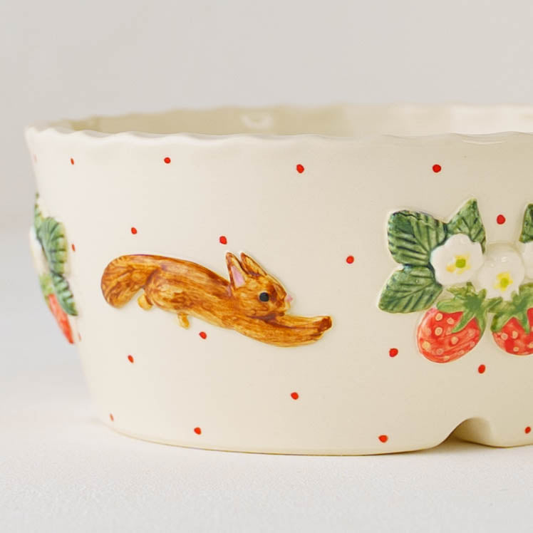 Plant Hopping Squirrel Strawberry Short | Sugar Poppo