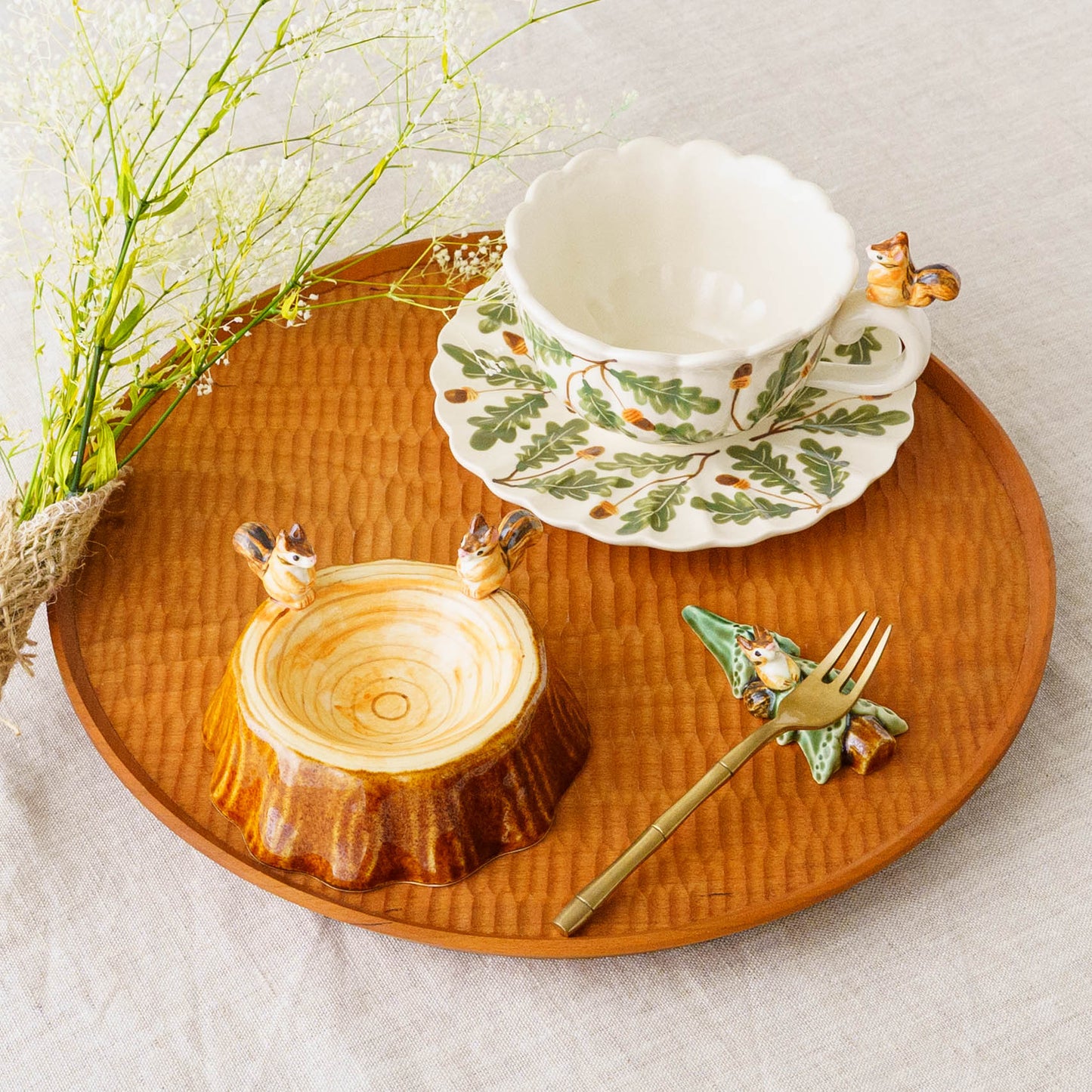 リス切り株豆鉢｜Sugar Poppo