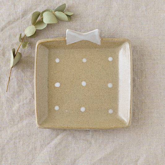 Gift box plate plate brown｜Atelier Monora