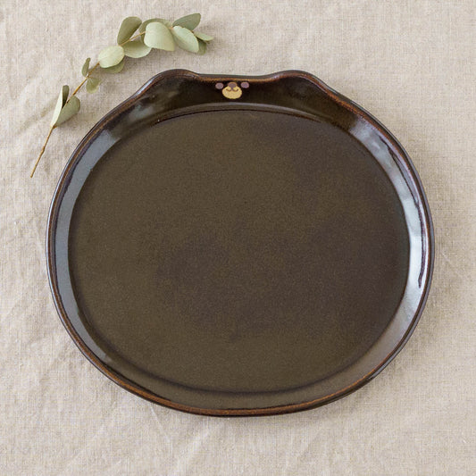 Bear plate brown L | Atelier Monora