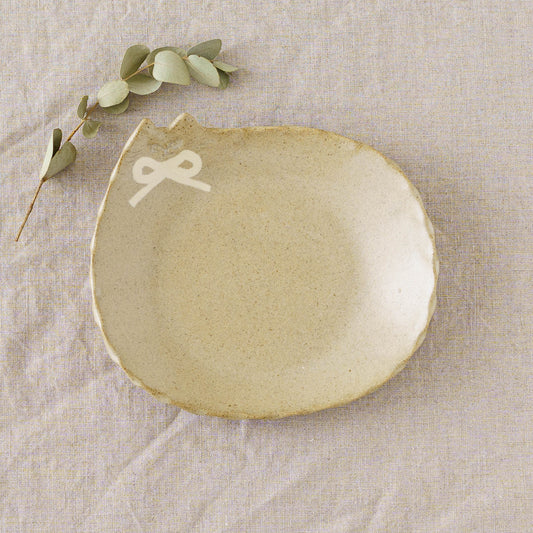 Cat plate  S  ribbon | Atelier Monora