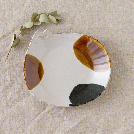 Cat plate S calico | Atelier Monora