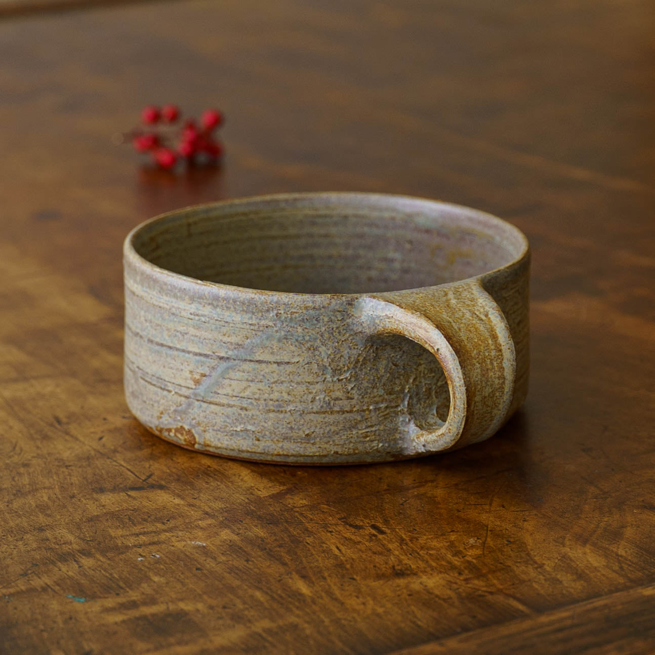 Flat mug Sabi Asagi｜Noriko Yoshinaga