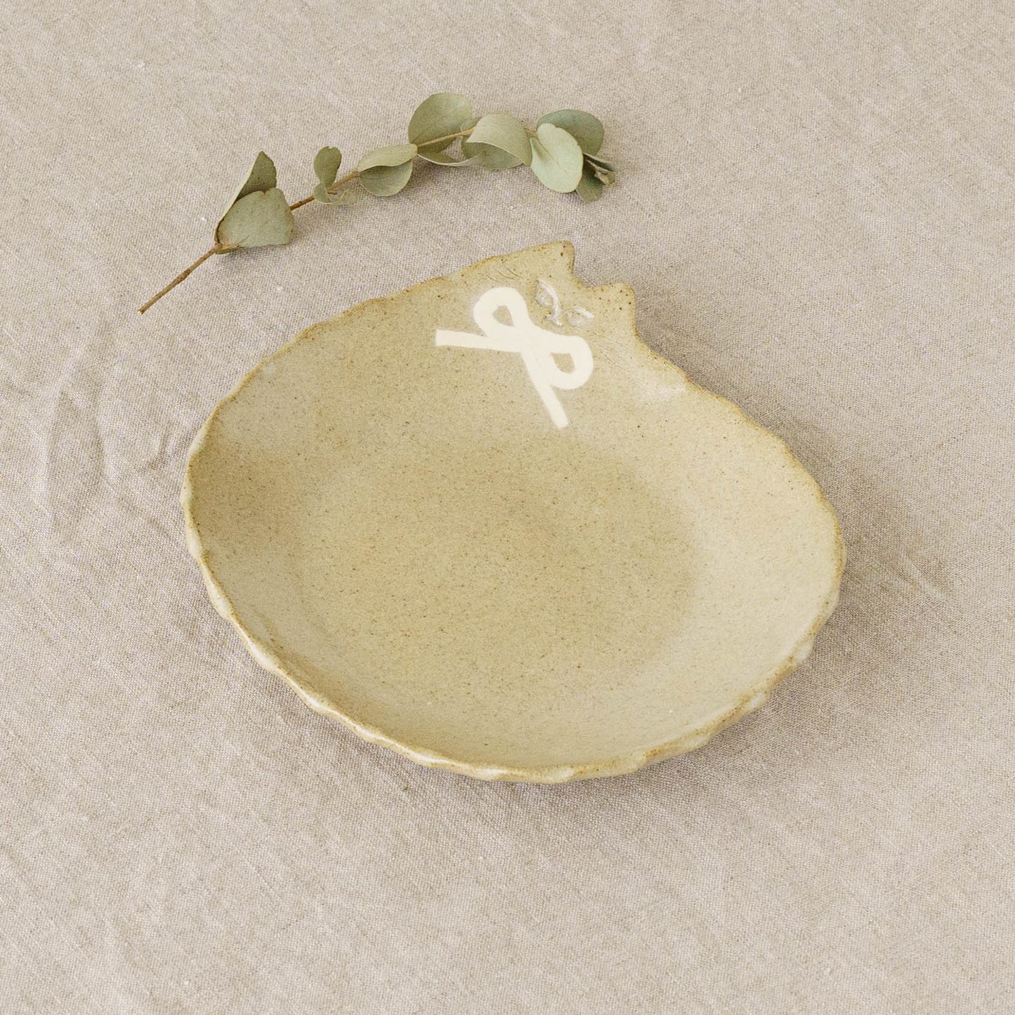 Cat plate  S  ribbon | Atelier Monora