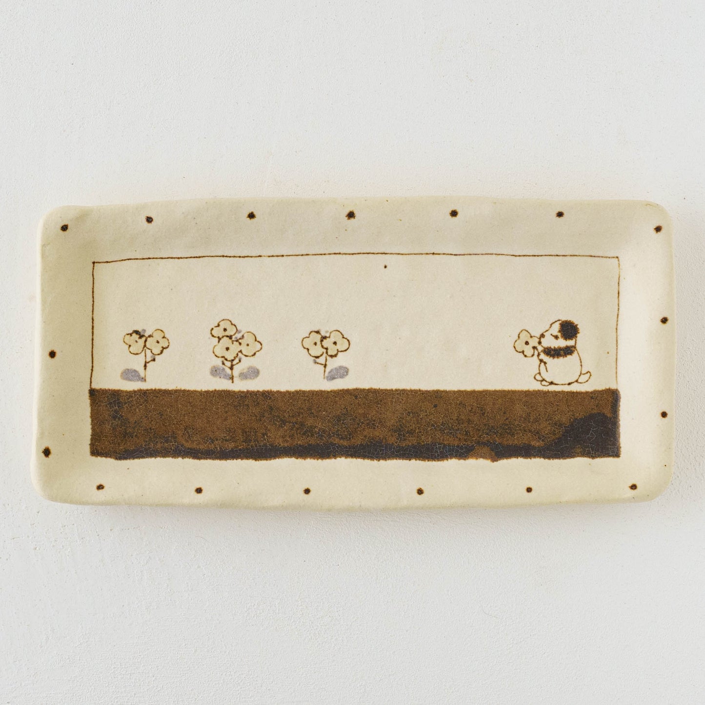 Tray L Dog| Maruban Ceramics Factory