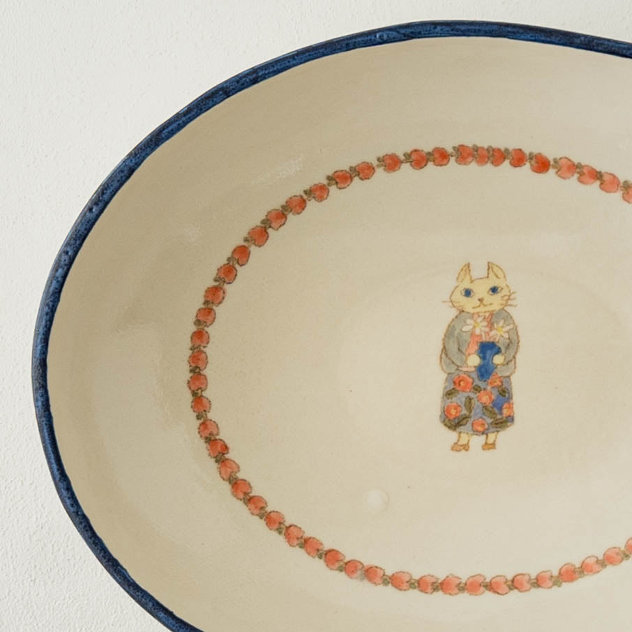 Oval Curry Plate D | Yukiko Nagahama (Yabukarabou)