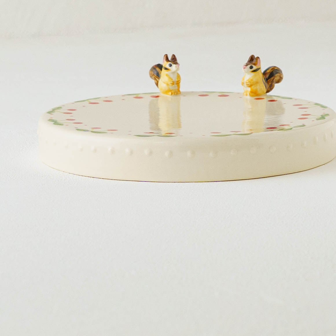 Pedestal Dish Squirrel Cherry | Sugar Poppo