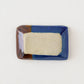 Small Square plate  dot pattern, blue | Wakaba Enokida, Enokida Kiln